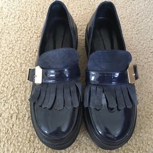 Navy blue Platform loafer